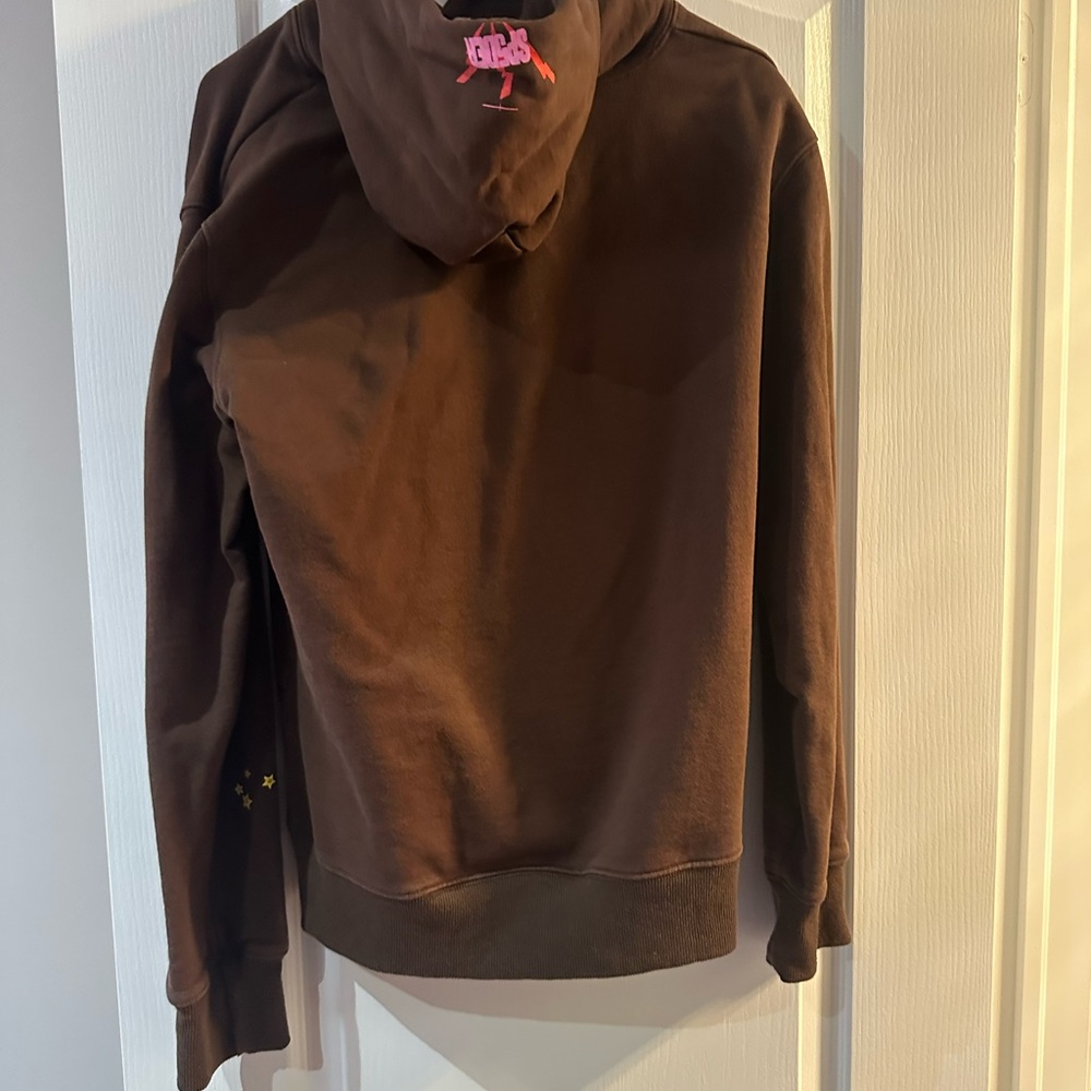 Pre loved Spyder Brown Hoodie with Pink and Red Graphic 555 555 size M - Picture 10 of 10
